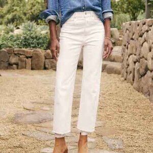 Frank & Eileen Women's MONAGHAN Light Pink Italian Vintage Straight Leg Denim
